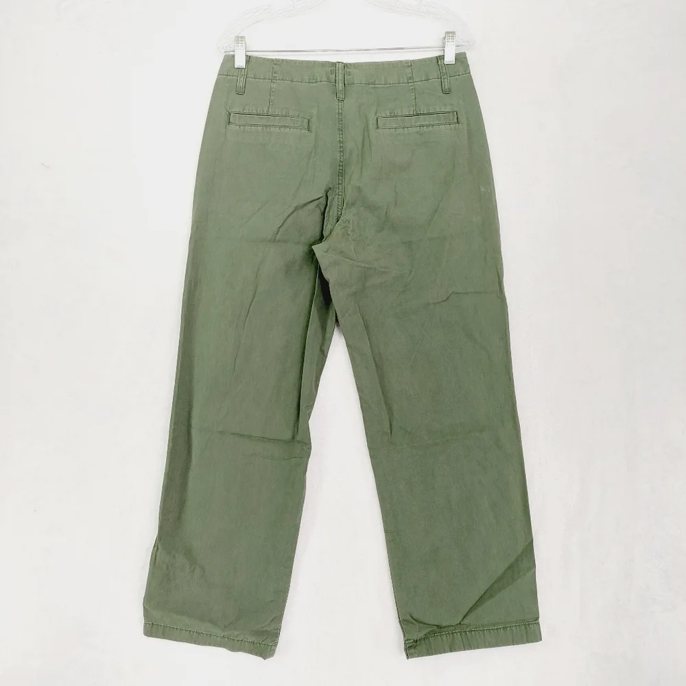 J. Crew Olive Green Straight Leg Trousers